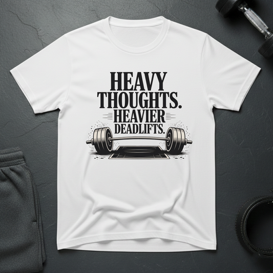 Heavy Thoughts Heavier Deadlifts T-Shirt