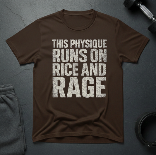 This Physique Runs On Rice And Rage T-Shirt