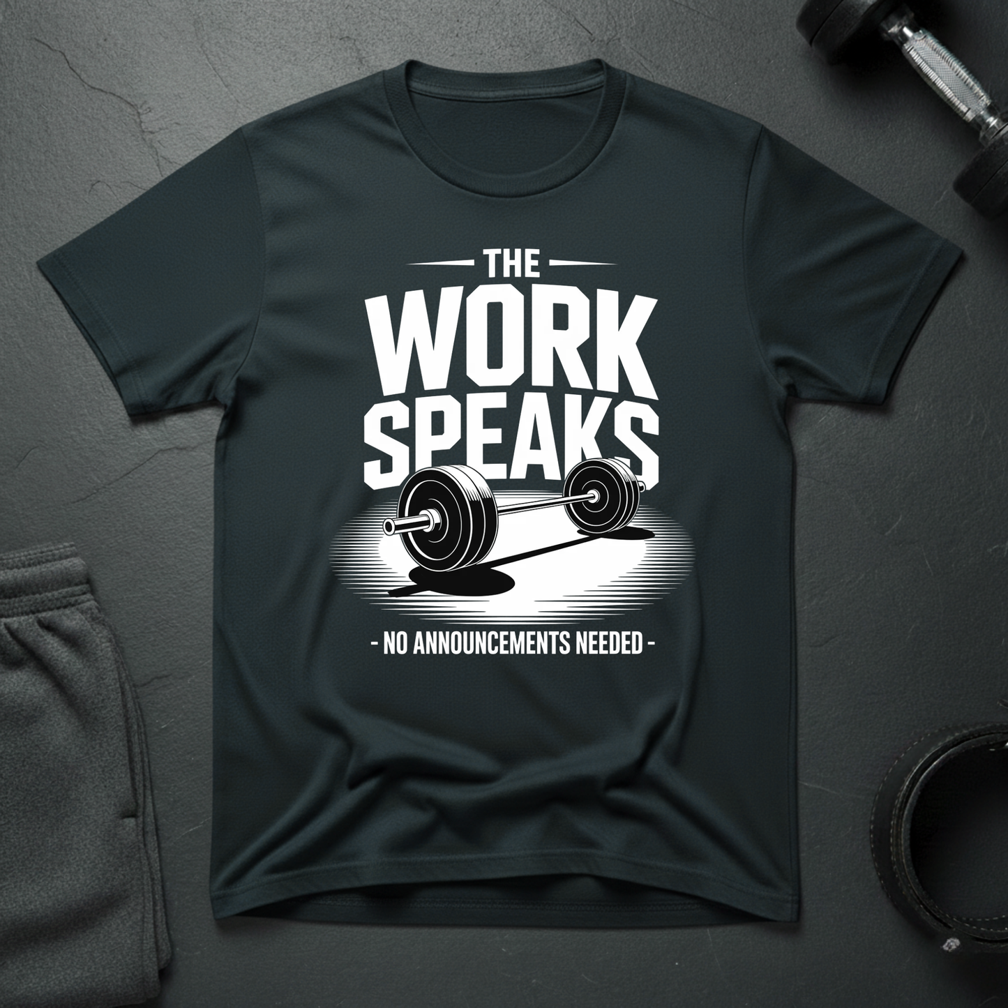 The Work Speaks No Announcement Needed T-Shirt
