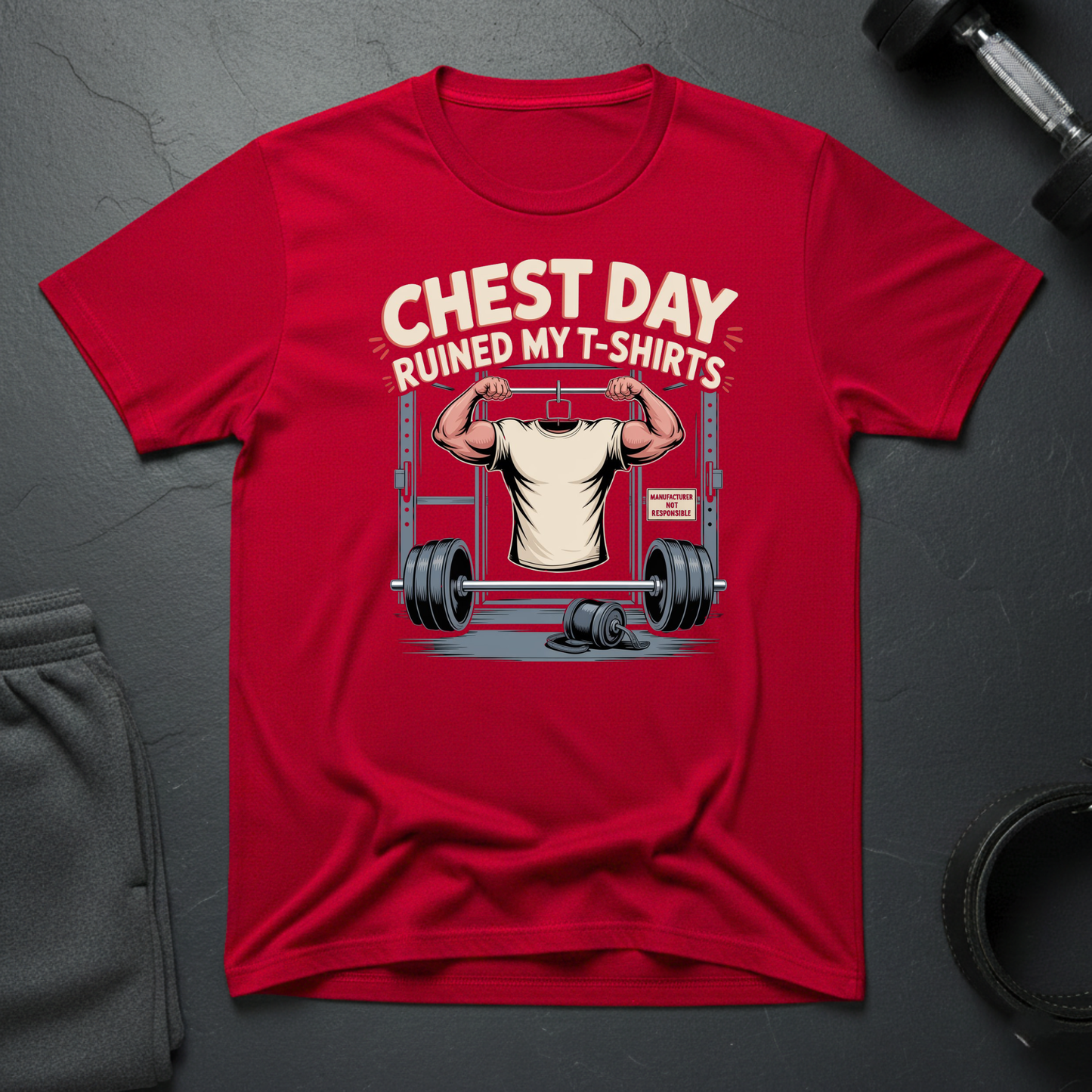 Chest Day Ruined My T-Shirts T-Shirt