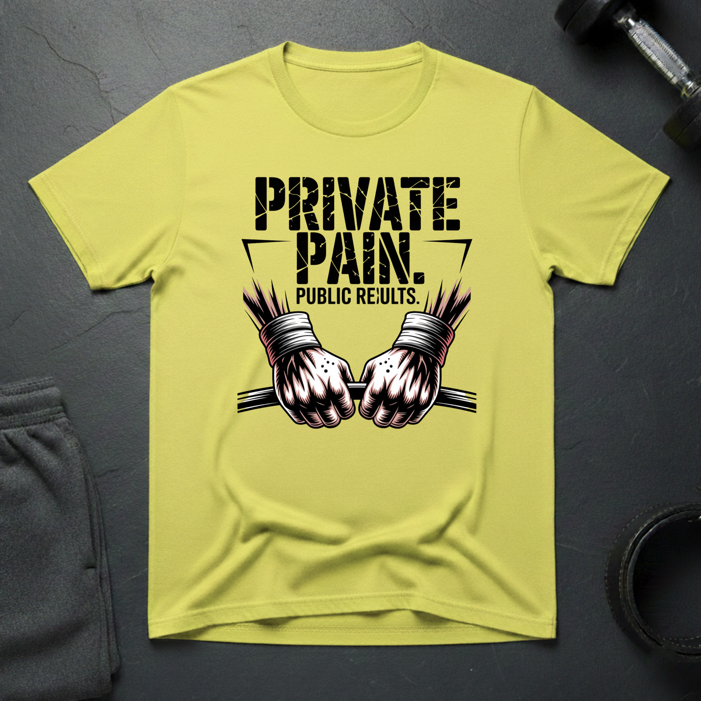 Private Pain Public Results T-Shirt