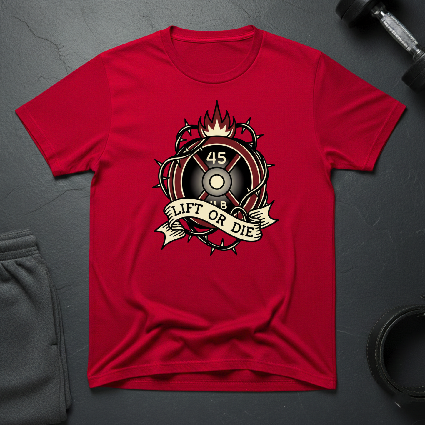 Lift or Die Plate Counter T-Shirt