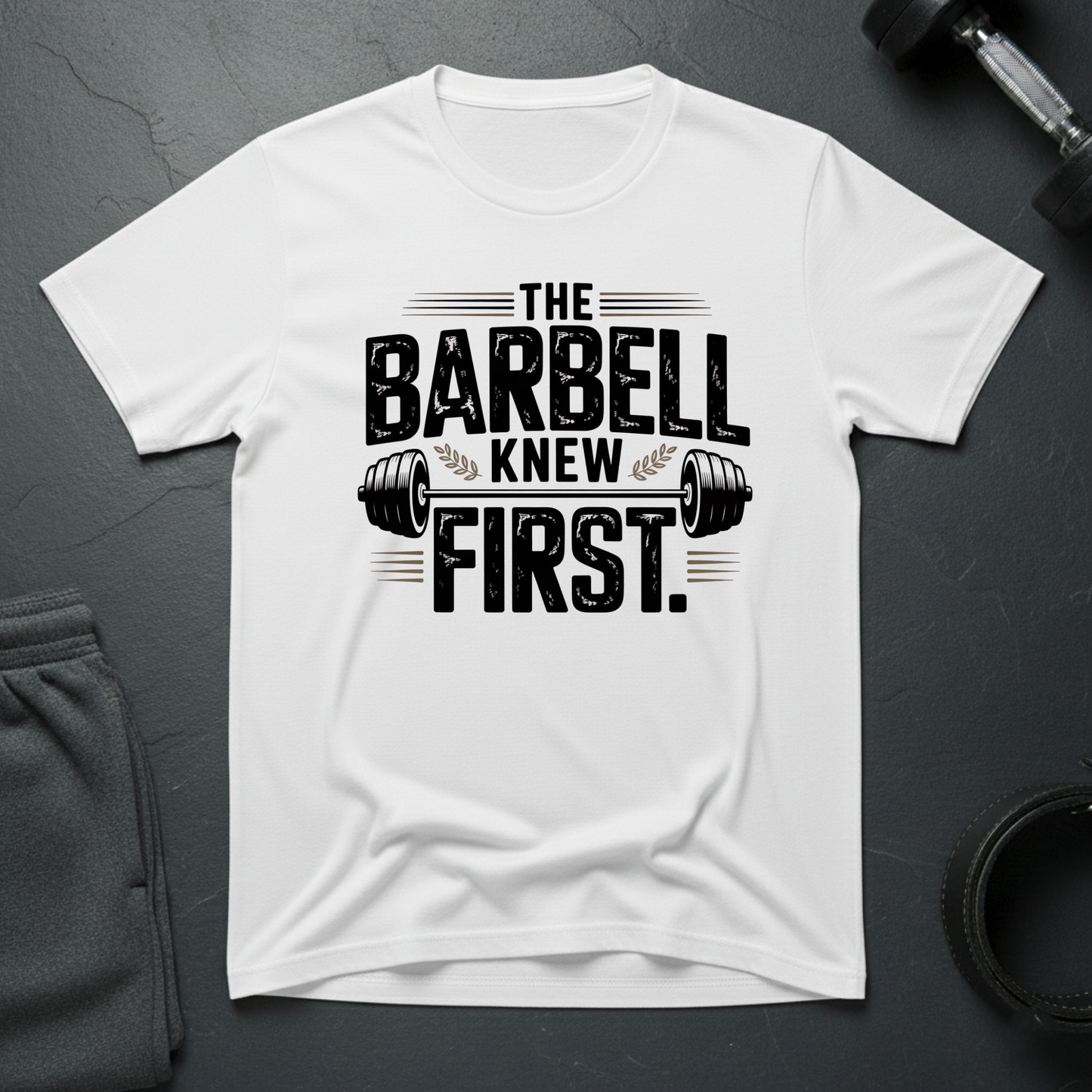 The Barbell Knew First T-Shirt