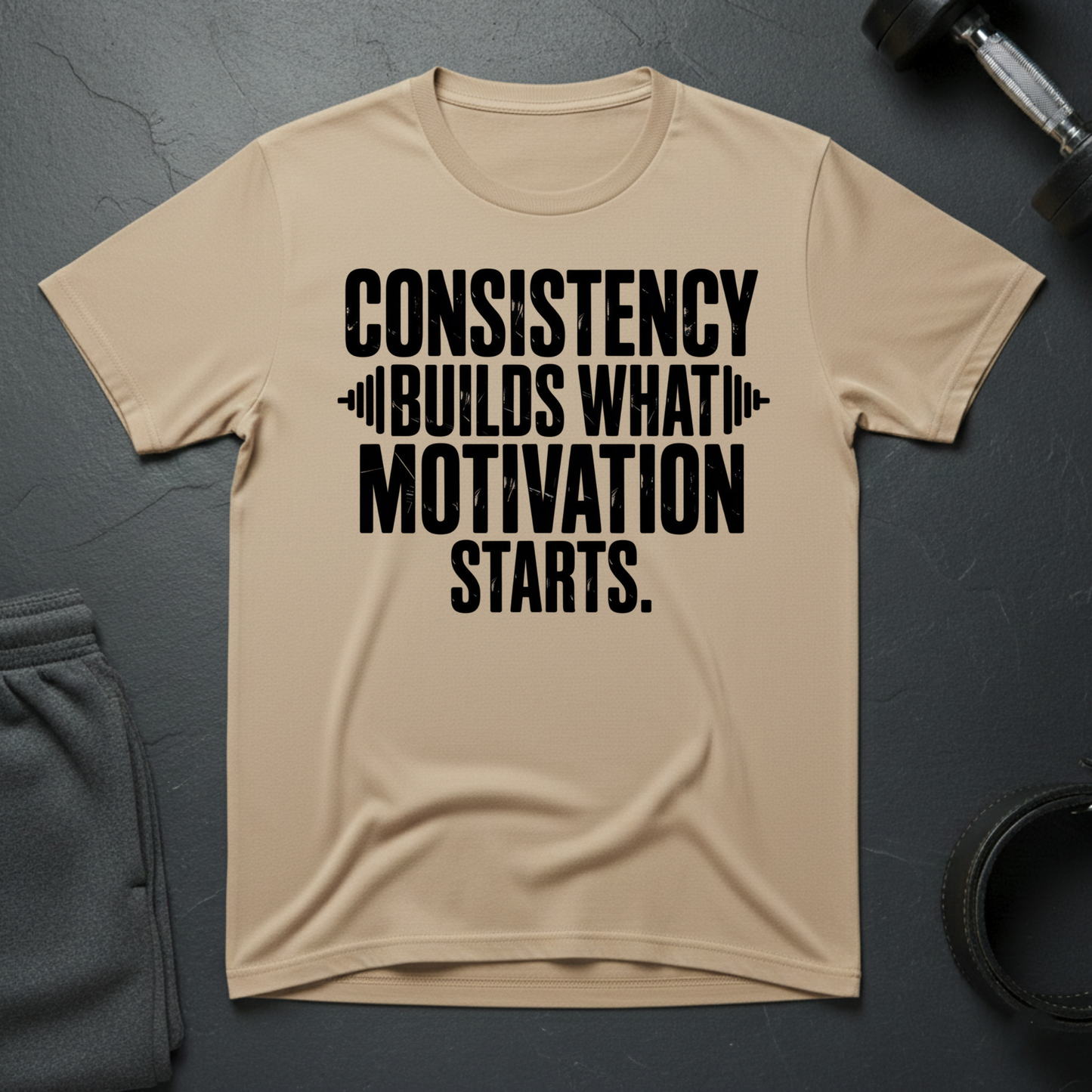 Consistency Builds What Motivation Starts T-Shirt