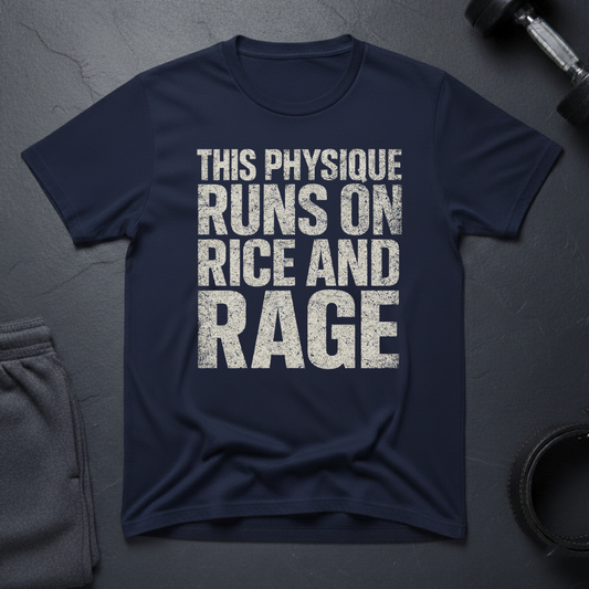 This Physique Runs On Rice And Rage T-Shirt