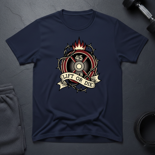 Lift or Die Plate Counter T-Shirt