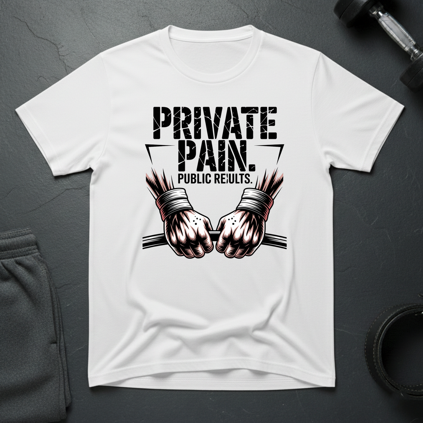 Private Pain Public Results T-Shirt