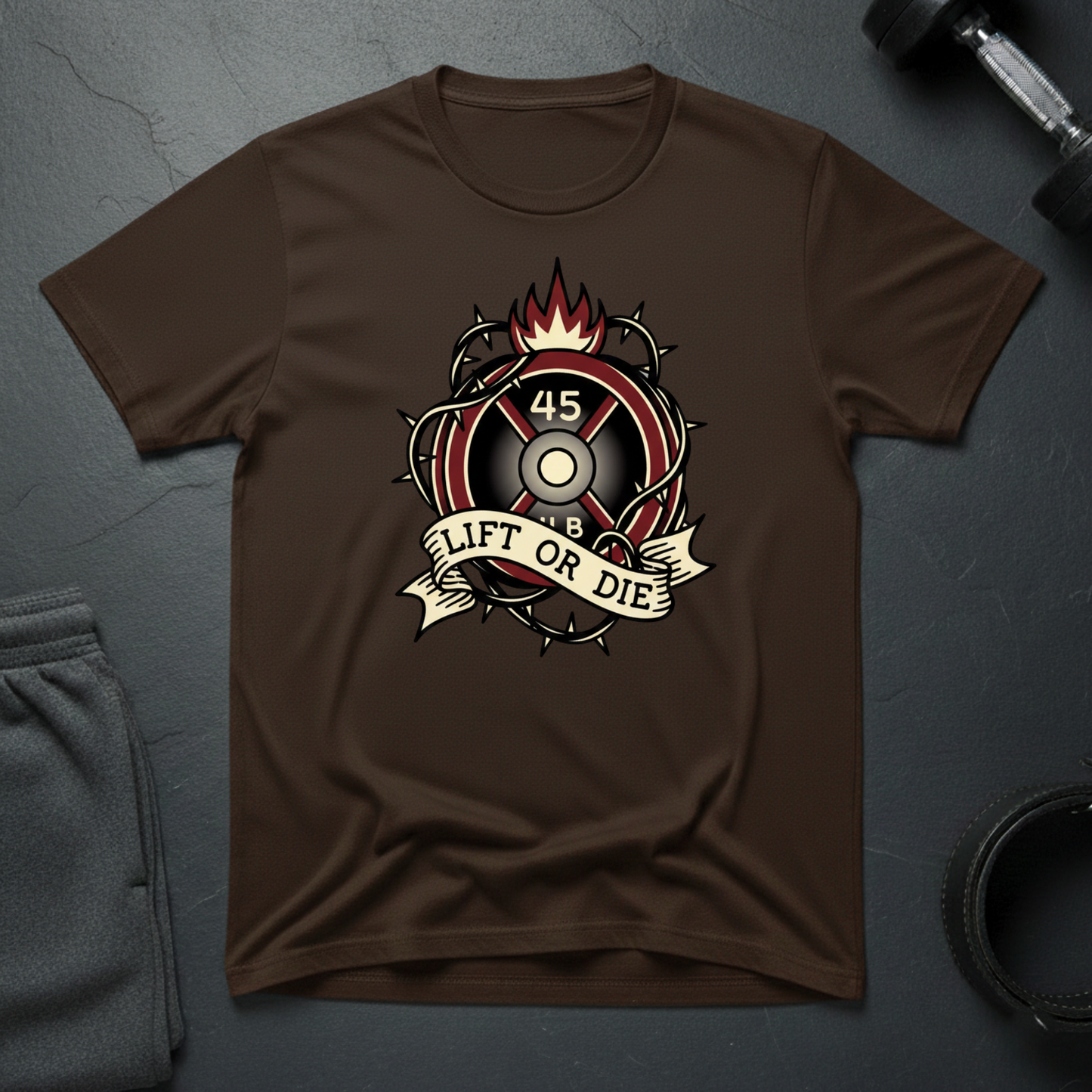 Lift or Die Plate Counter T-Shirt