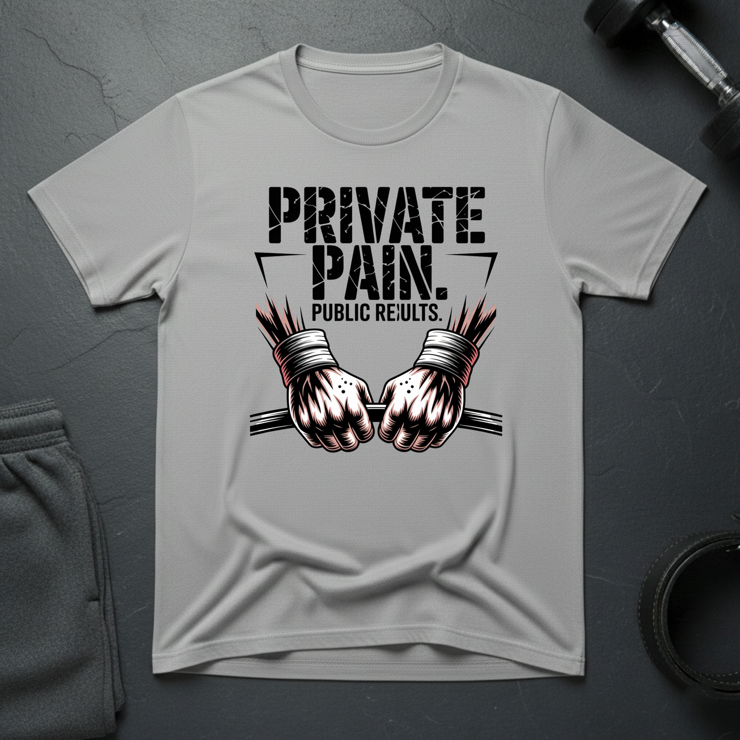 Private Pain Public Results T-Shirt