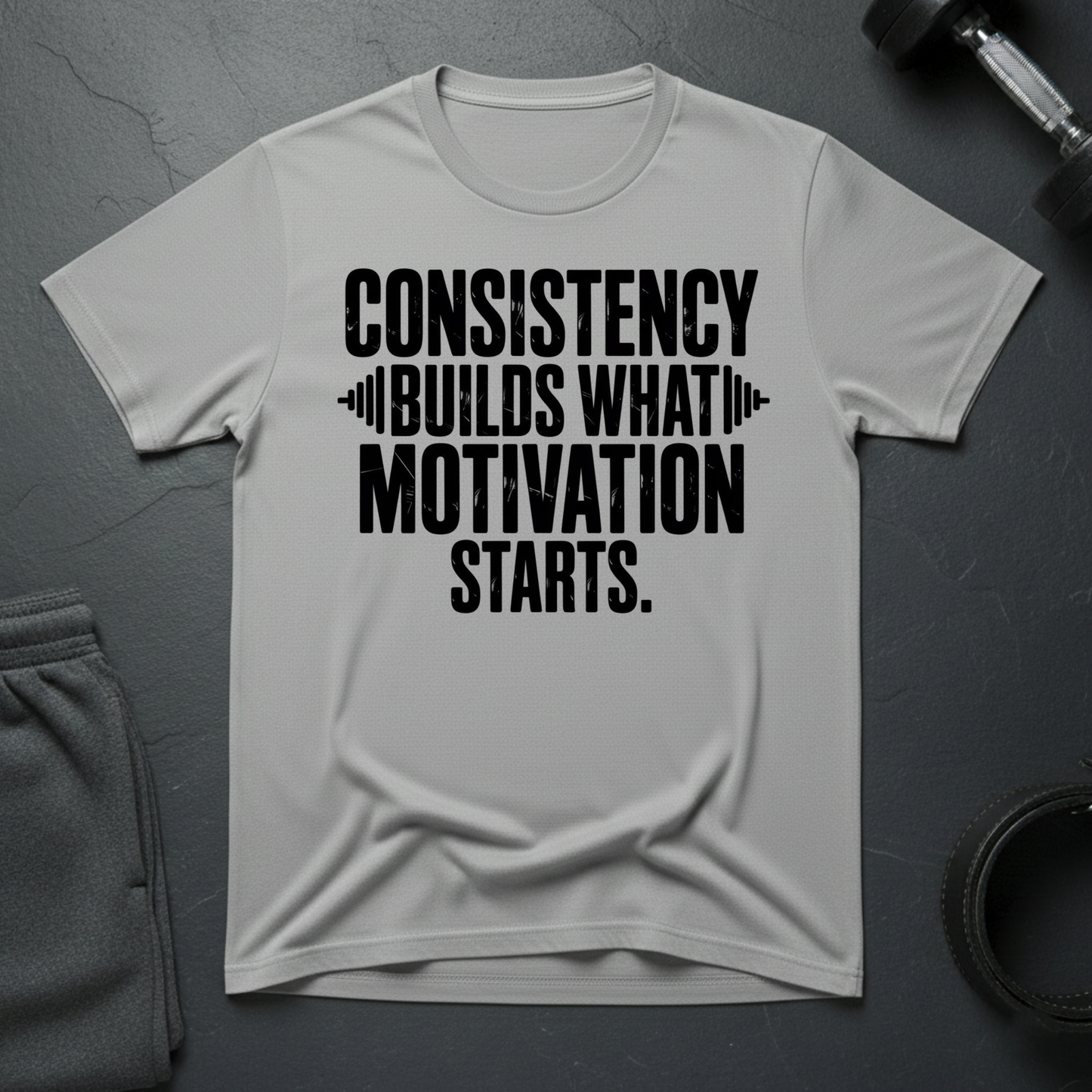 Consistency Builds What Motivation Starts T-Shirt