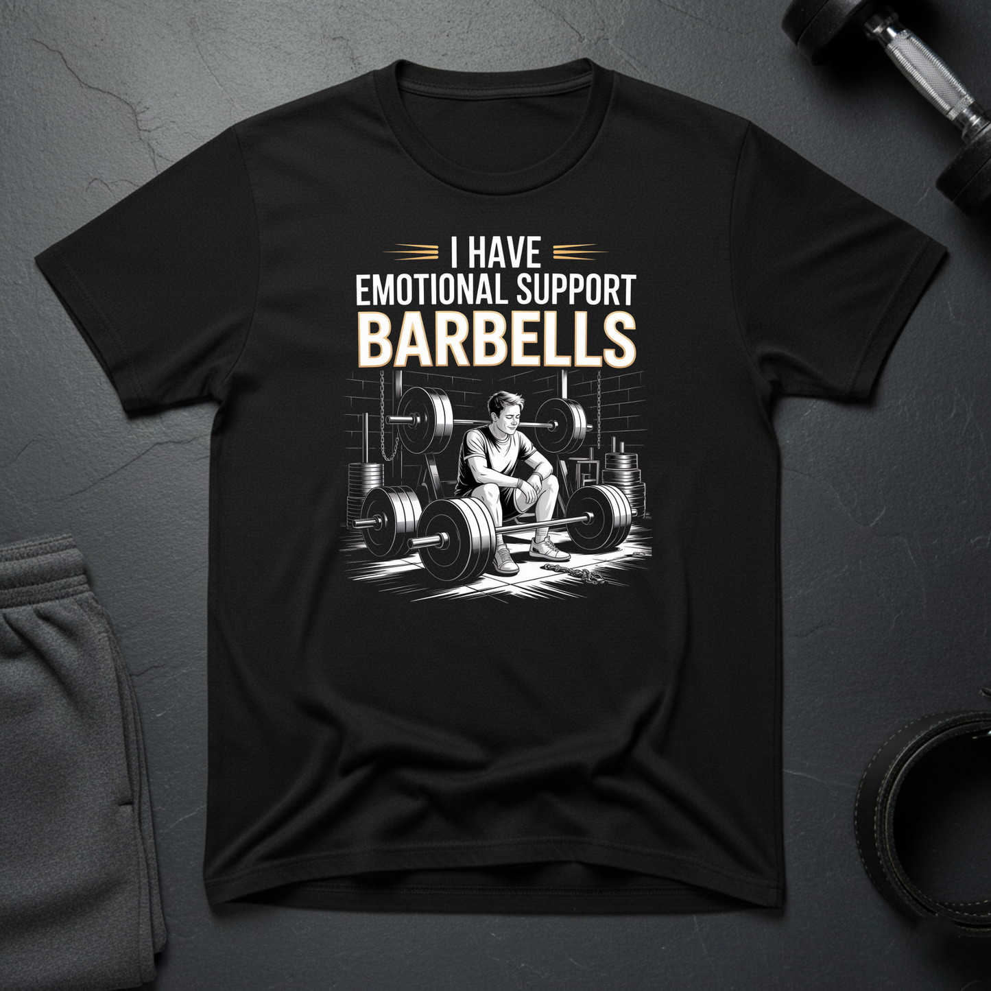 I Have Emotional Support Barbells T-Shirt