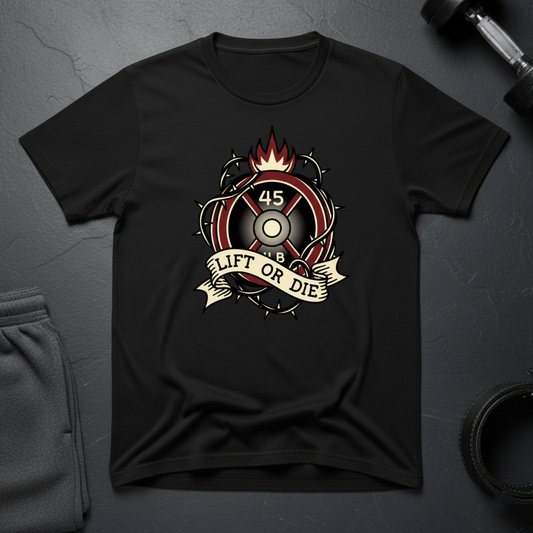 Lift or Die Plate Counter T-Shirt