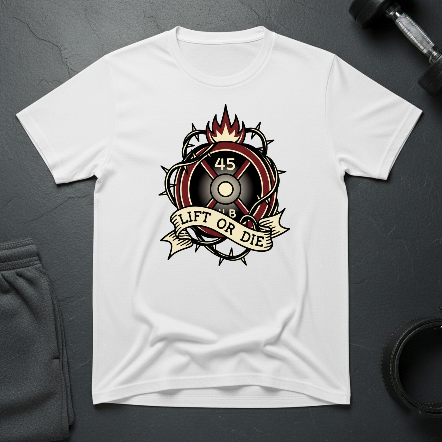 Lift or Die Plate Counter T-Shirt