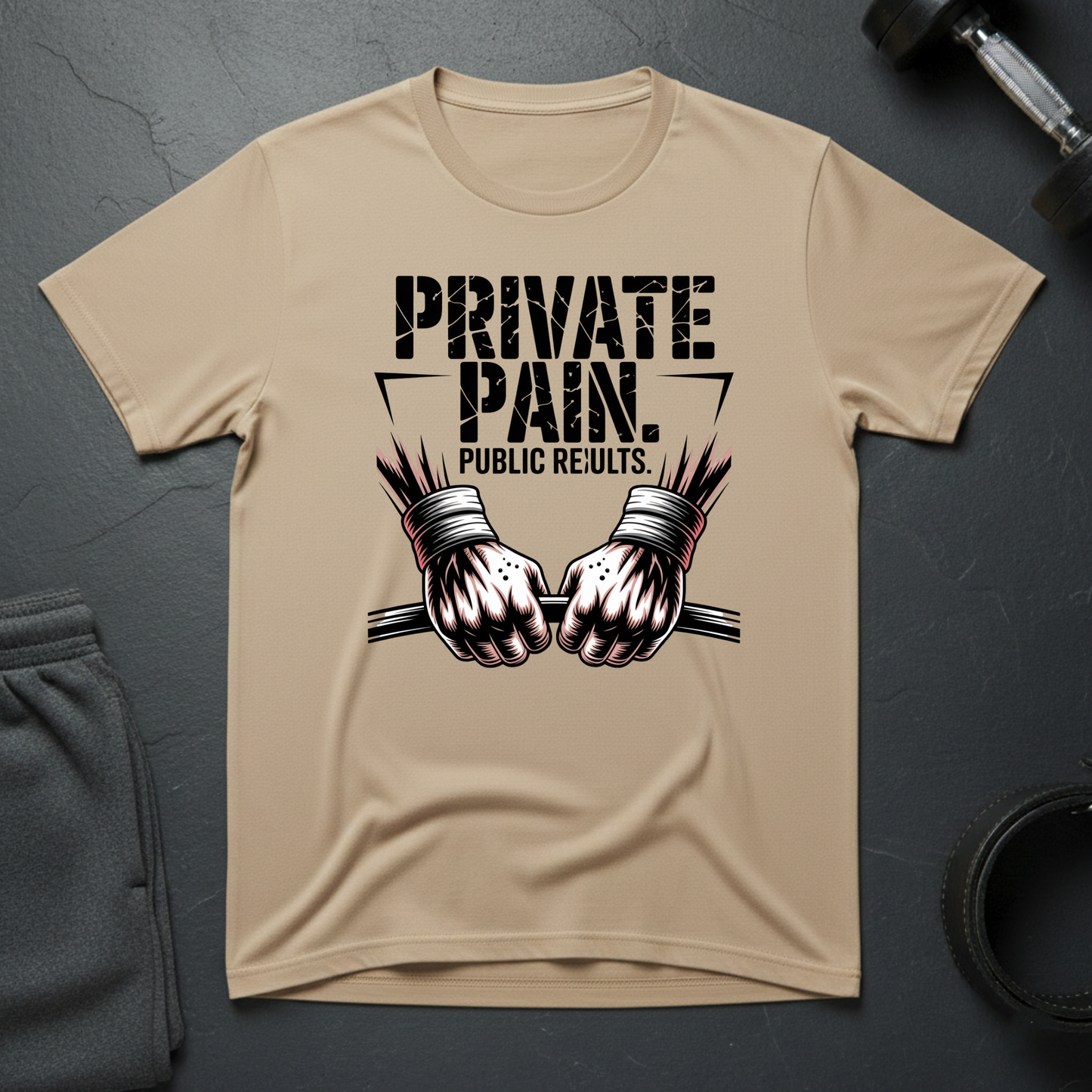 Private Pain Public Results T-Shirt