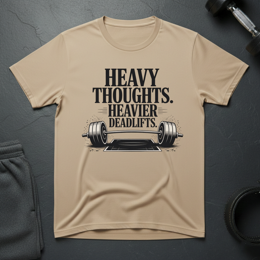 Heavy Thoughts Heavier Deadlifts T-Shirt