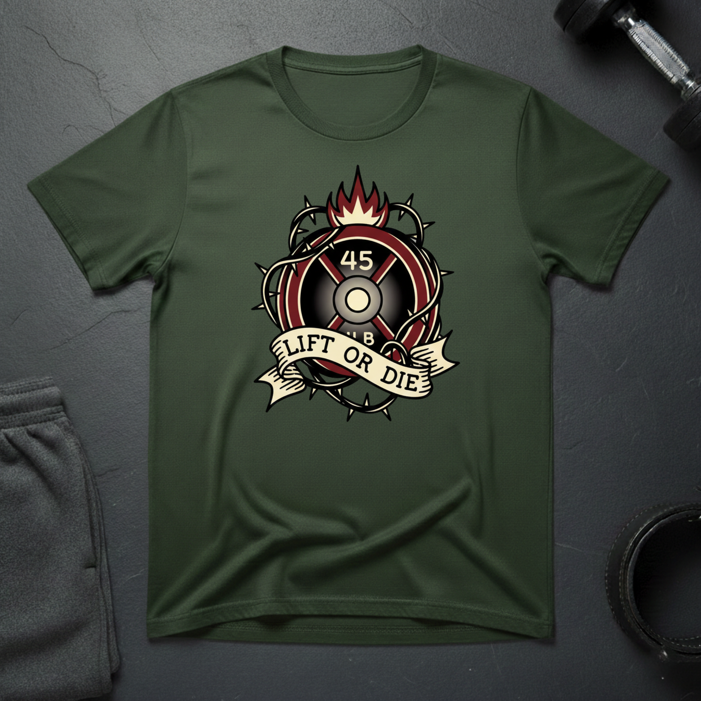 Lift or Die Plate Counter T-Shirt