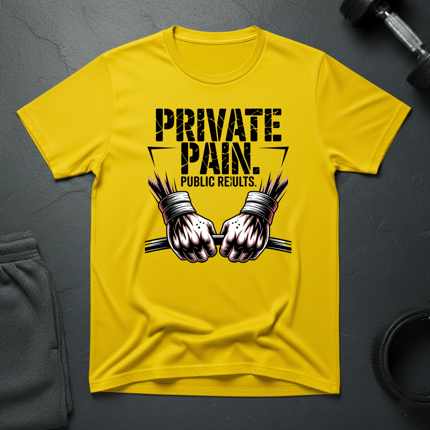 Private Pain Public Results T-Shirt