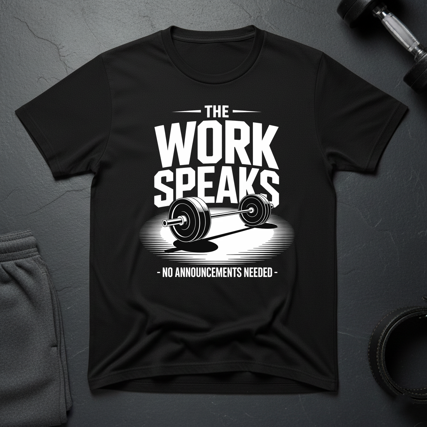 The Work Speaks No Announcement Needed T-Shirt