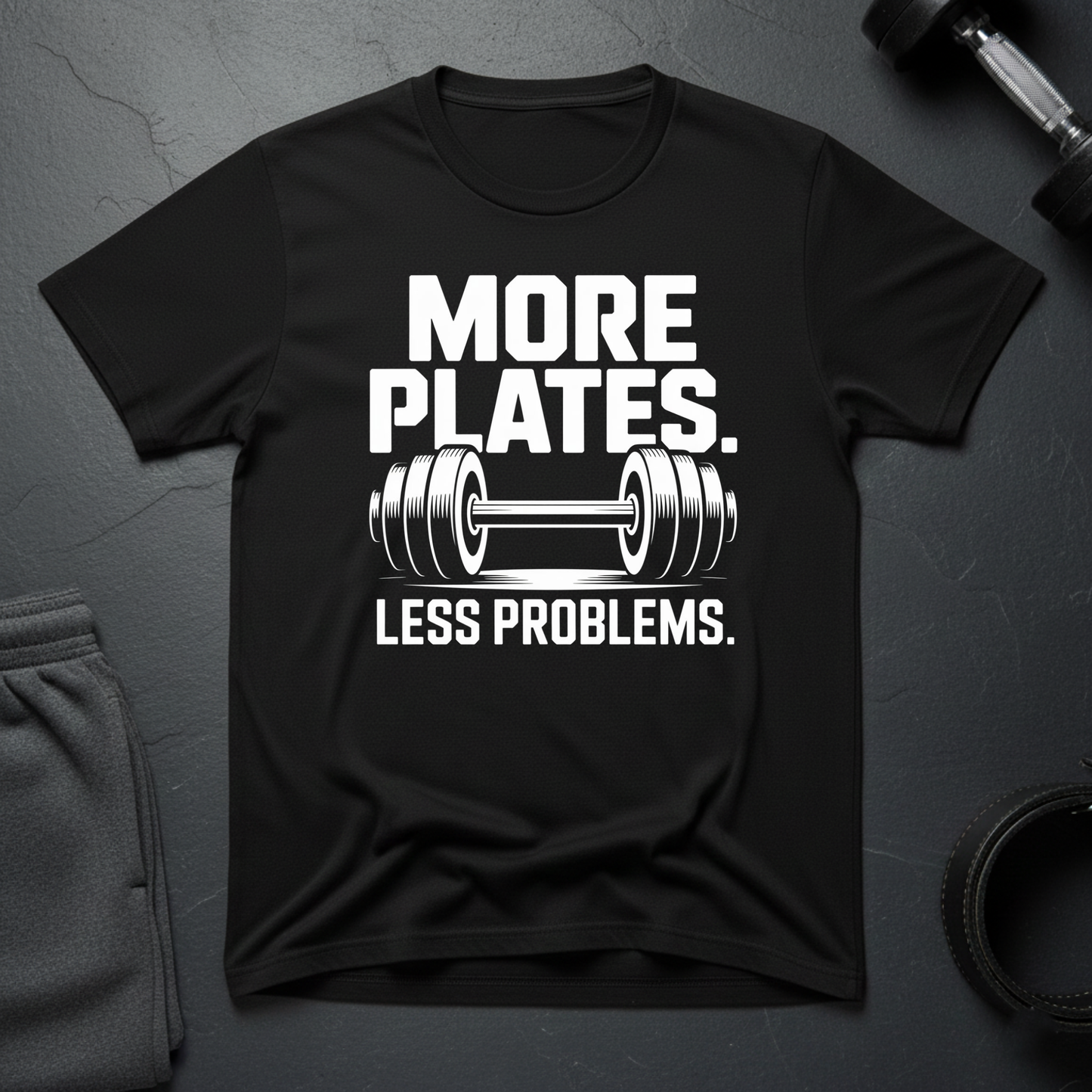 More Plates Less Problem T-Shirt
