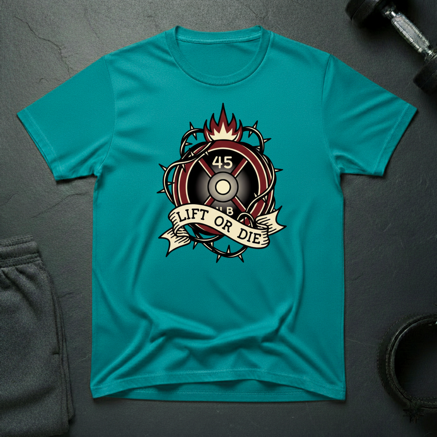 Lift or Die Plate Counter T-Shirt