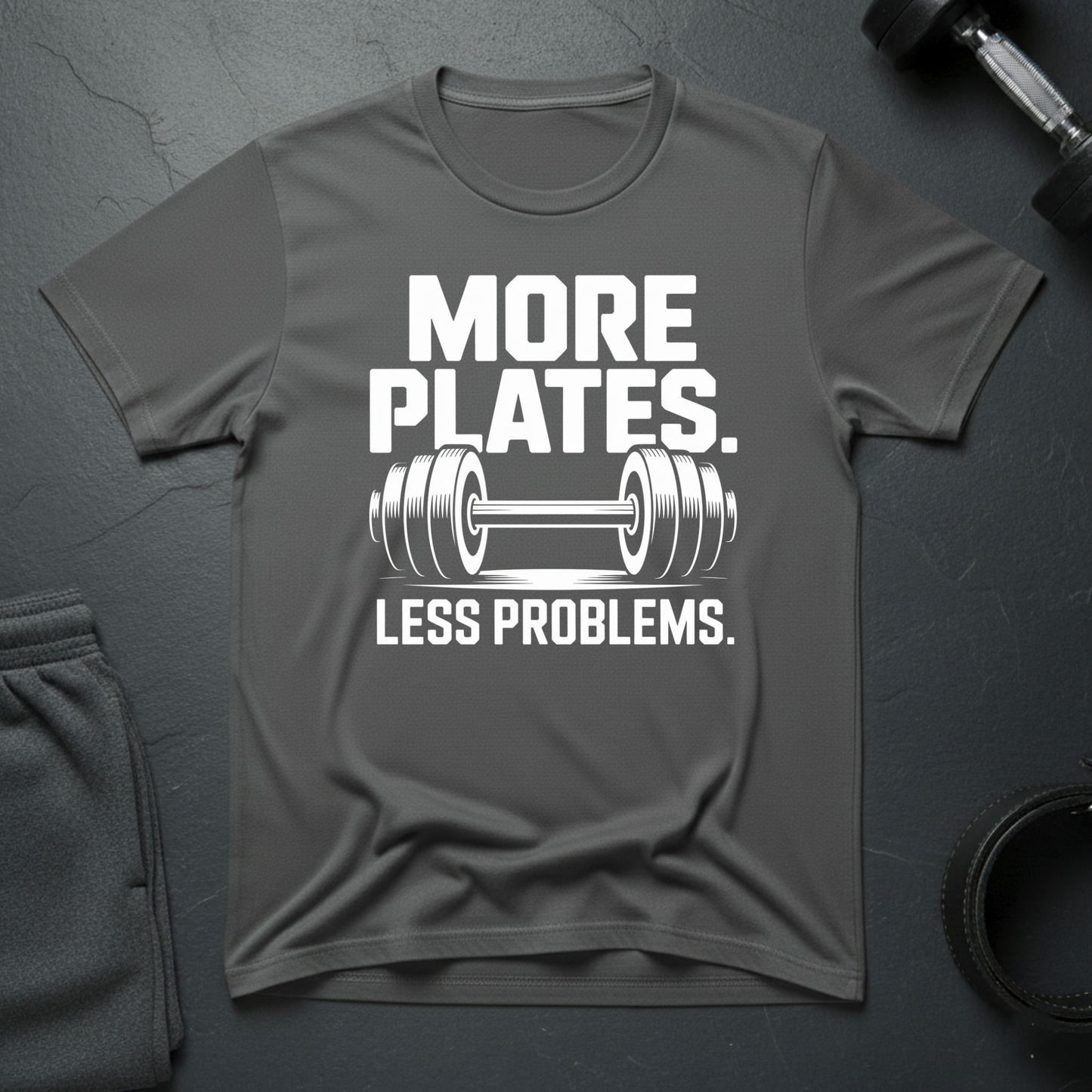 More Plates Less Problem T-Shirt