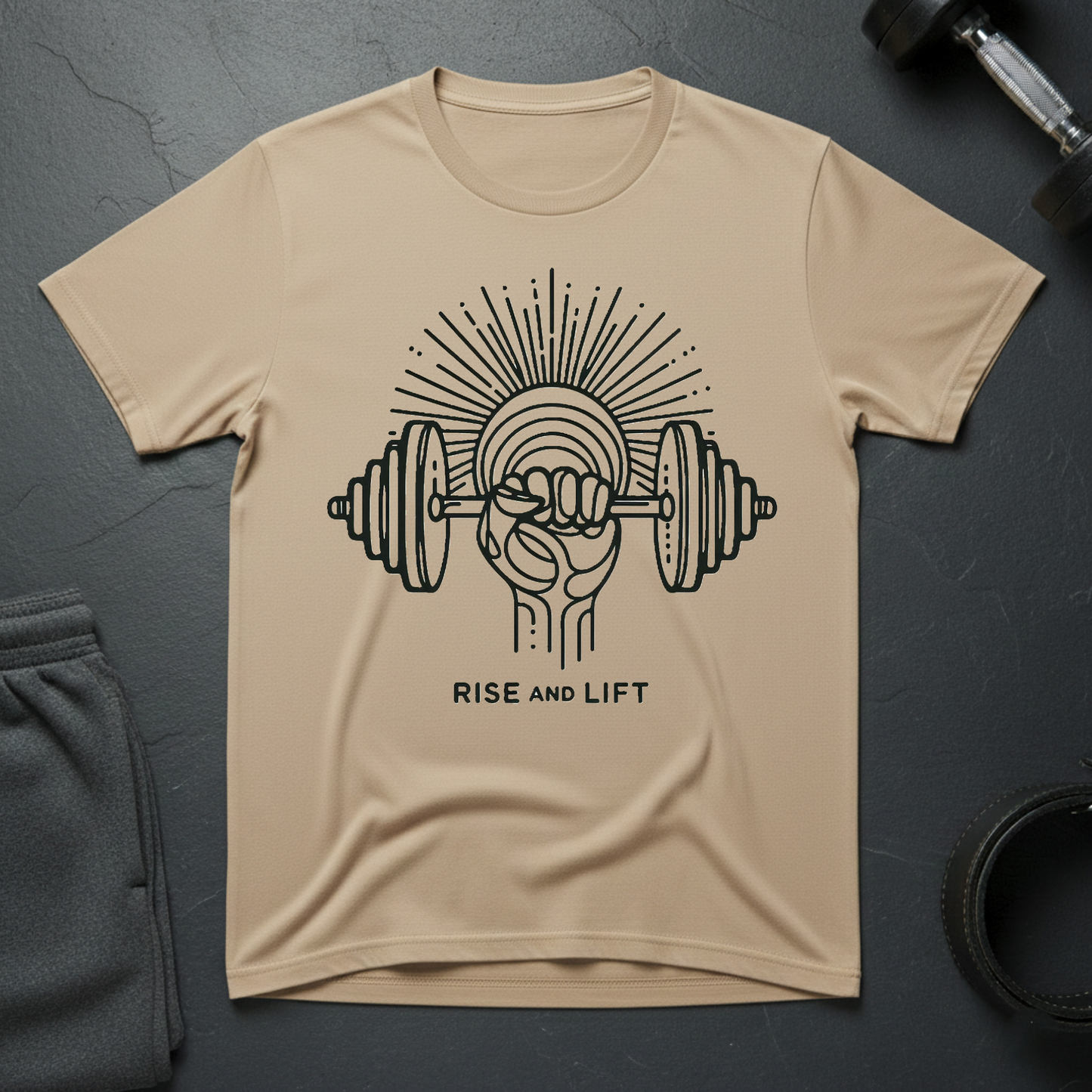Rise And Lift Minimalist T-Shirt
