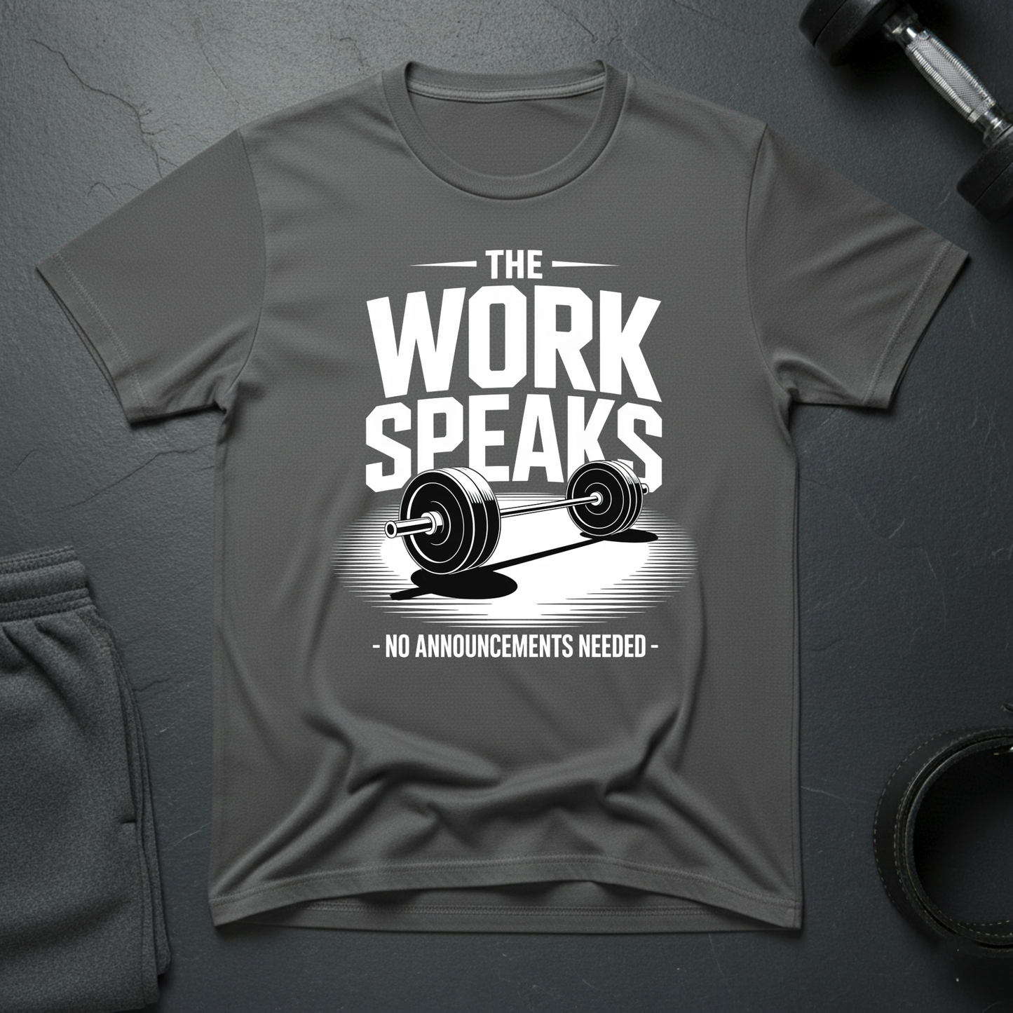 The Work Speaks No Announcement Needed T-Shirt