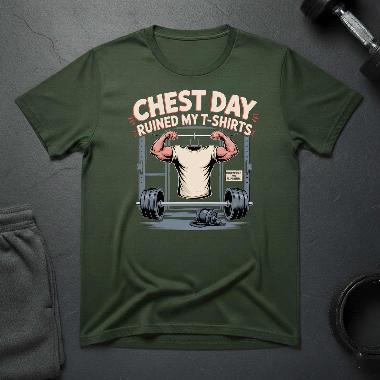 Chest Day Ruined My T-Shirts T-Shirt